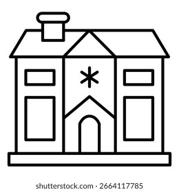 Cozy Lighthouse with Christmas Decorations Vector for Holiday Season Graphics