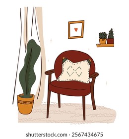 Cozy Living Space with Chair and Decor