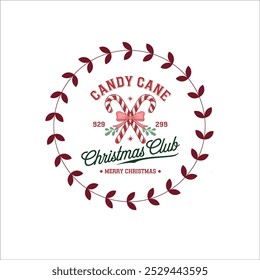 Cozy Minimalist Christmas Scene with Pine Tree in Candy cane
