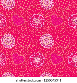 Cozy pink gingerbread repeating pattern on a magenta background use for surface,textile,wrap paper,template,holiday flyers;
printable;posters;templates;packaging;