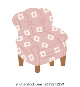 Sofá rosa acolhedor com um design luxuoso, perfeito para o relaxamento, interior em casa e temas de vida confortáveis.