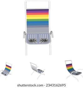 Cozy Poolside Comfort - Vector Pool Chair Scene