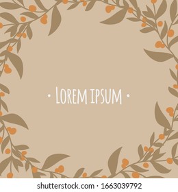 Cozy promotion square web banner for social media mobile apps. Elegant floral promo background. Editable template for social networks posts. Social media pack. Vector stock illustration.