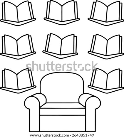 A Cozy Reading Nook with a Comfortable Armchair Surrounded by Books Illustrating a Love for Literature and the Joy of Immersing Oneself in the World of Stories and Knowledge