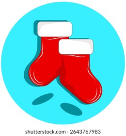 Cozy red Christmas stocking, ready to be filled with gifts. Perfect for gift-related designs, home decor, or holiday invitations. Add a warm touch of Christmas tradition.