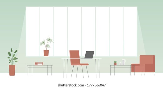 Cozy room interior. Vector illustration.