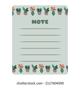 Cozy scrapbook templates for planner (notes, to do, to buy, to read, etc) with illustrations about home interior in boho style. With printable, editable illustrations. For school, university schedule