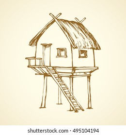 Hut Drawing Images Stock Photos Vectors Shutterstock