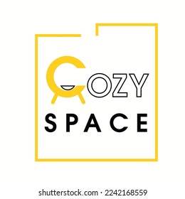 cozy space sofa vector logo. interior logo idea.  