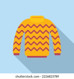 Gemütlicher Pullover Symbol, flacher Vektorgrafik. Geräumiges Dekor. Tägliches Leben