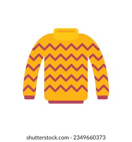 Cozy sweater icon flat vector. Cute decor. Daily life isolated