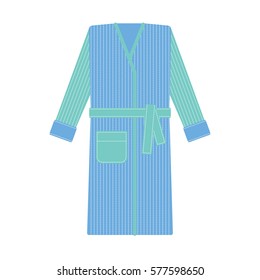 Cozy tabby colorful bathrobe vector illustration