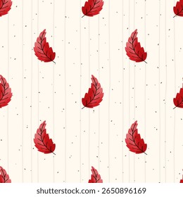 Cozy vector seamless pattern of autumn leaves in watercolor style. Ideal for seasonal illustrations, nursery decor, autumn designs, textiles.