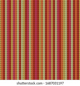 Gemütliche vertikale Streifen stricken Textur geometrische nahtlose Muster. Stoffdruck aus Strumpfwaren. Norwegisches Muster mit nahtlosen Strickmustern. Abstrakte Weihnachtsbilder.