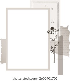 Cozy Vintage Journal Stickers and Aesthetic Note Papers