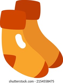 Cozy Winter Socks, Illustration, Vector On A White Background.