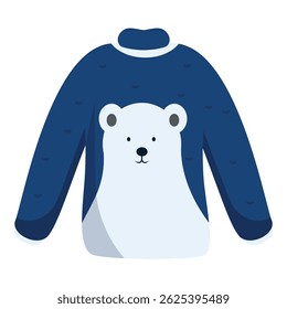 Cozy winter sweater featuring a cute polar bear design, perfect for staying warm and stylish during the colder months