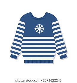 Cozy Winter Sweater Vector Design – Blue, Sky Blue, and White Color Variants