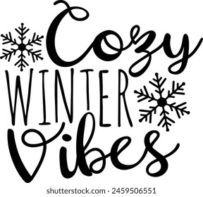 Cozy Winter Vibes Winter Holiday Typography Design