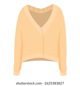 Cozy yellow cardigan with long sleeves and a v neck, perfect for staying warm and stylish during the autumn season