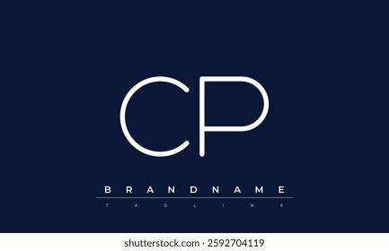 CP Abstract letter logo. This logo icon incorporate with abstract shape in the creative way