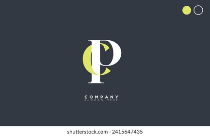  CP Alphabet letters Initials Monogram logo PC, C and P