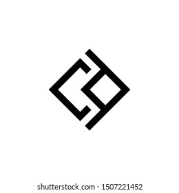 cP Cq logo monogram icon vector template
