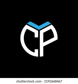  CP creative circle letter logo concept. CP letter design.
