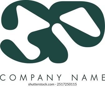 CP creative modern abstract letter logo vector design. Usable for your company or business and brand identity.