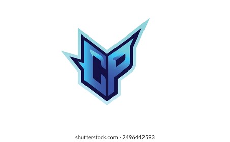 CP gaming logo, initial cp, lettering cp, letter logo