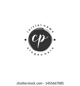 CP Initial beauty monogram logo vector