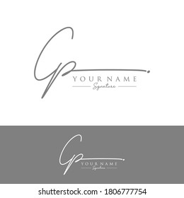 CP  Initial letter handwriting and signature logo.