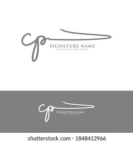 CP Initial letter handwriting and signature logo.