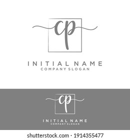 CP Initial letter handwriting and signature logo.
