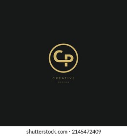 CP initial letter logo design template