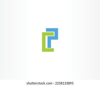 CP initial logo design icon