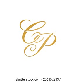 CP initial logo design vector stock