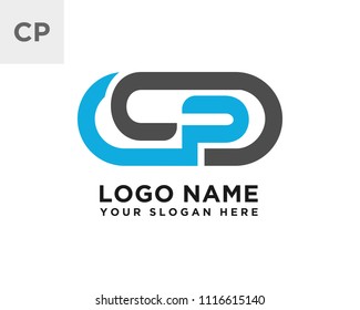 CP initial logo template vexctor