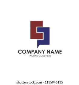 CP initial modern abstract letter logo design