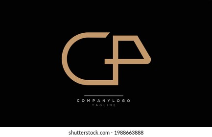 CP-Initialen Monogramm Buchstaben Textalphabet Logo-Design