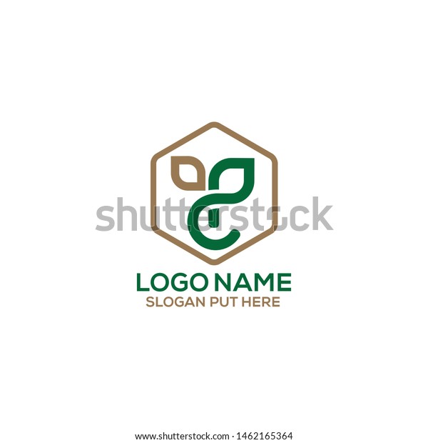 Cp Letter Canna Pharma Logo Design Stock Vector Royalty Free