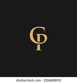 CP letter Initial alphabet Logo design Template element. Abstract CP letter logo 