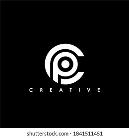 CP Letter Initial Logo Design Template Vector Illustration