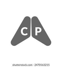 CP letter logo design on white background. Creative  modern CP letter logo design. Vector design.
Letters CP, CP logo  vector template. 