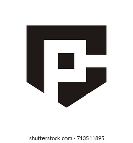 CP letter logo design template vector