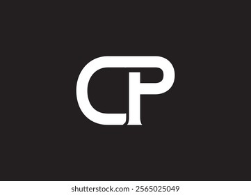 cp letter logo design vector am initials design icon
