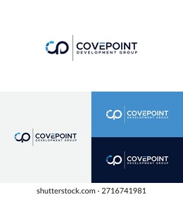CP letra logo Vector Vector de stock 