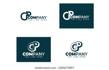 CP letter Logo vintage modern trendy Icon Art vector design 