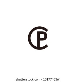 cp letter vector logo