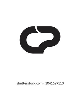 CP letter with Wing logo design vector